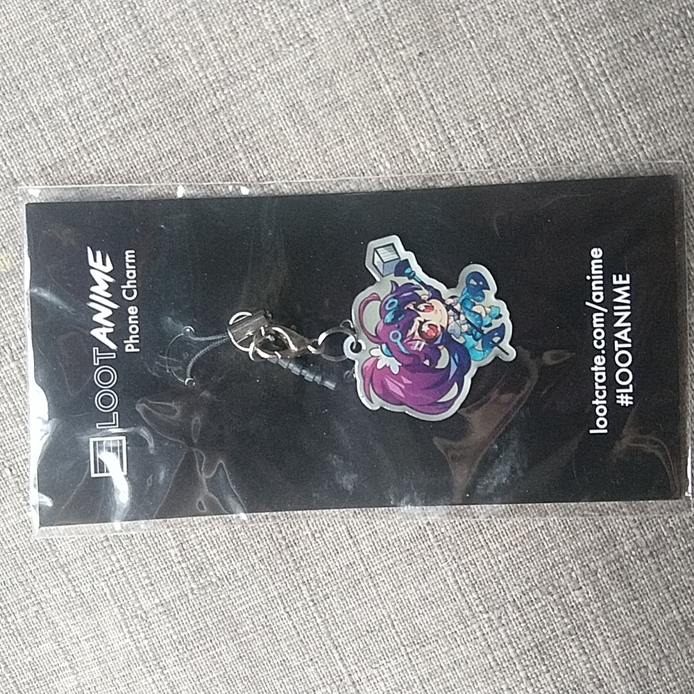 Loot Anime Phone Charm Purple Hair Staff Gift Stocking Favor